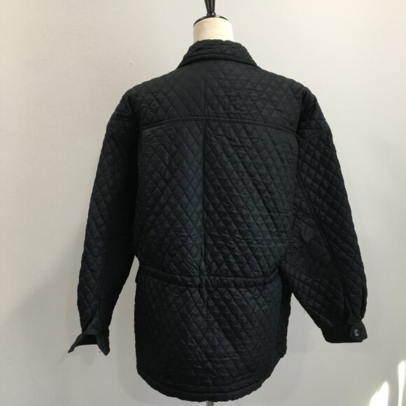 EXPRESS Black Quilted Dolman Sleeve Elbow Patch Jacket - Picture 9 of 15